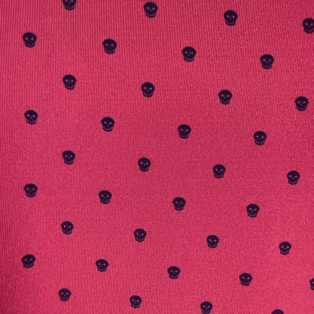 Greyson AOP Skull Print Performance Golf Polo Shirt Men XL Red Navy Athletic Top - Picture 5 of 9